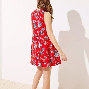 LOFT Red and Blue Sleeveless dress size SP